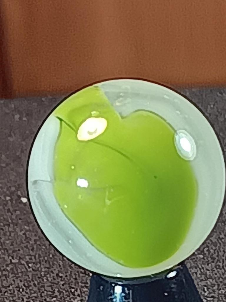 5/8″ Vitro Grinch Green Ice White on Clear Patch Swirl NM Serious Marble B63