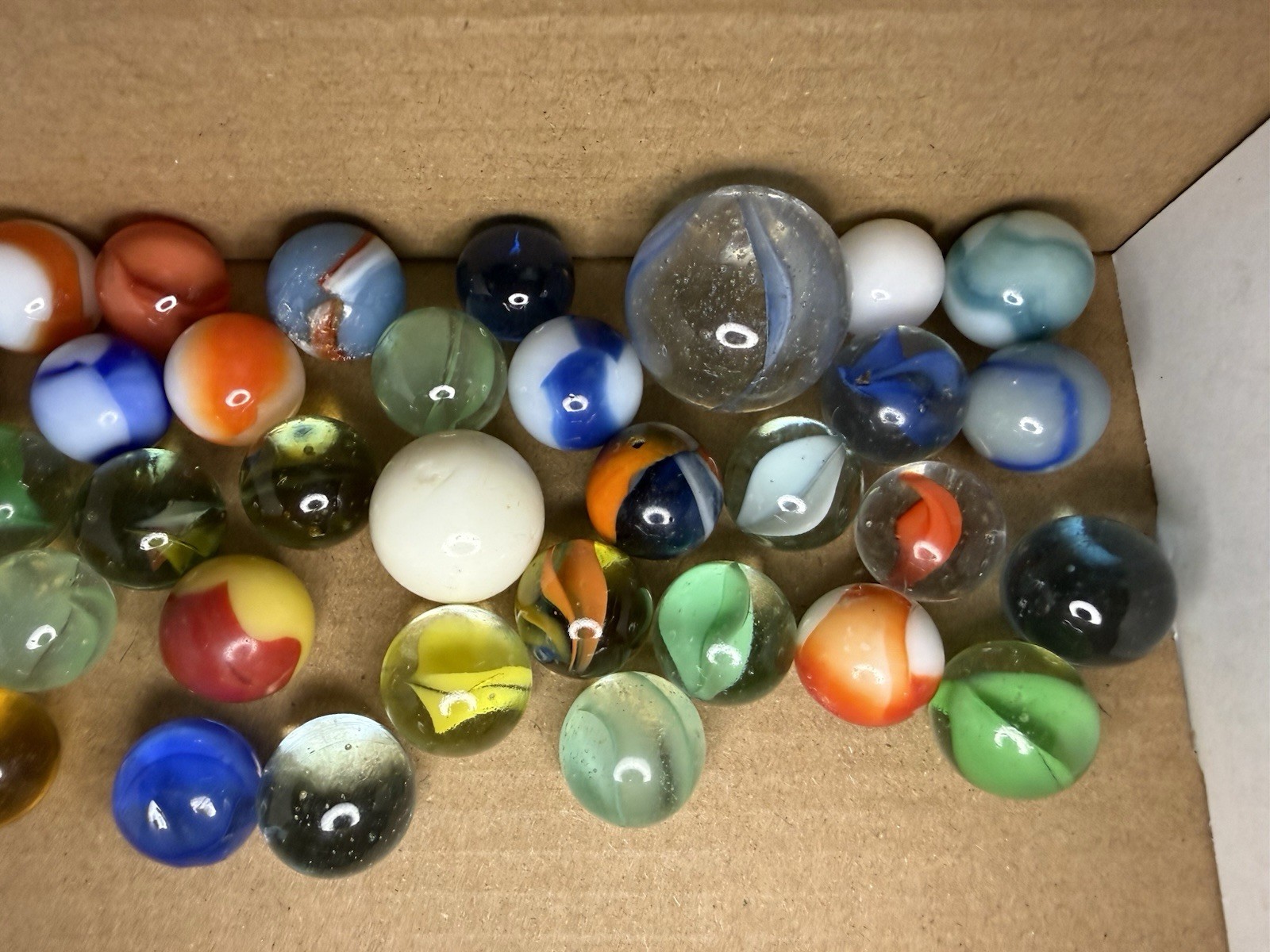 Vintage Marbles Lot of Glass Marbles Sizes Various Makers