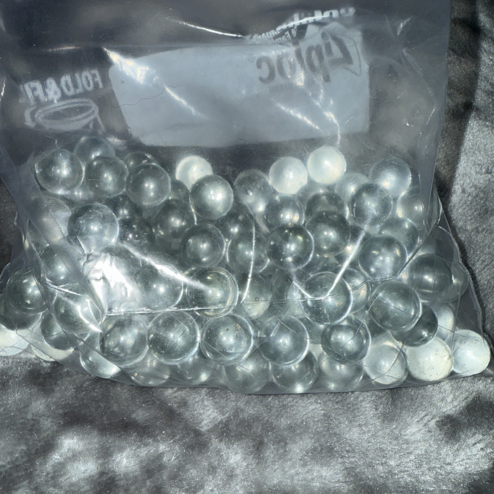 Vintage Lot of Approximately 140 Clear Glass Marbles