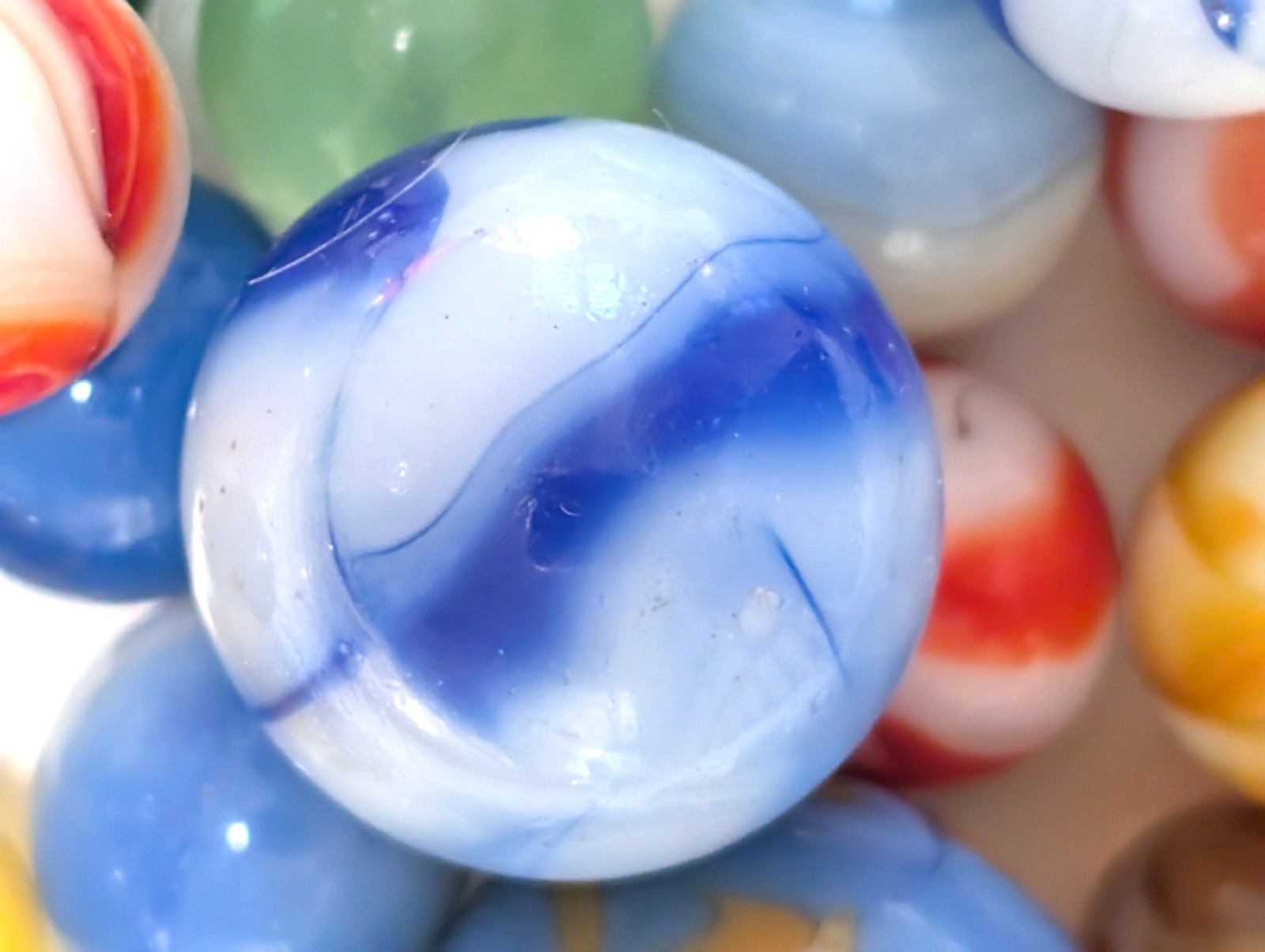 #9 Collectable Mint- Excellent Vintage Mixed Beautiful Marbles, 1930’S-1960’S