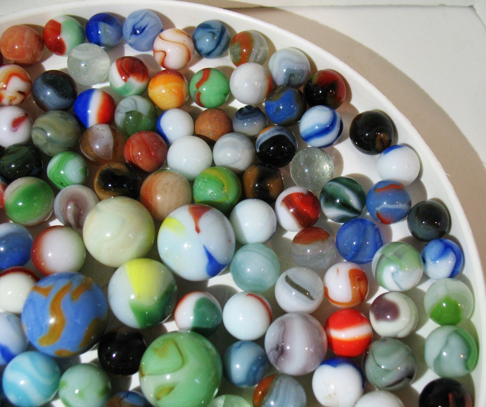 154+ Machine Made Marbles Various Makers +Types .45 to 1.01″ dia