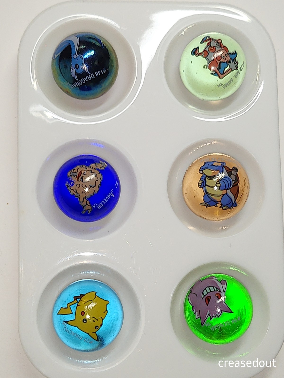 Lot Of 14 Collectible Pokemon Toy Biz Marbles W/bag 09 25 80 94 122 137 148 149