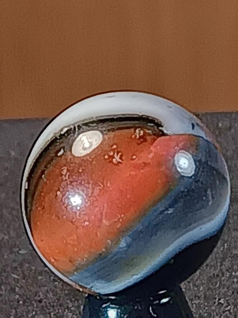 5/8″ Peltier Ferrari to Plum Red Milky Way Pitch Black & Pearl NM Marble B266