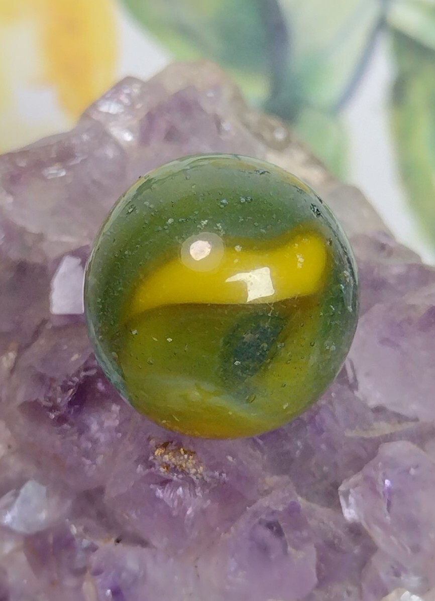 HTF WILD MILLER SWIRL RAINBO Peltier or Cairo Hurricane ? Vintage Marbles .62″