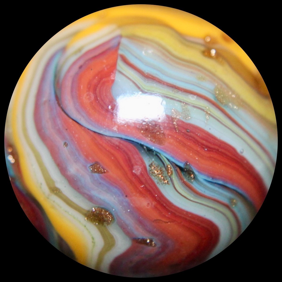 JABO Gold Medal Marble Collector Series: Goldenrod, Oxblood & Lavender Lutz