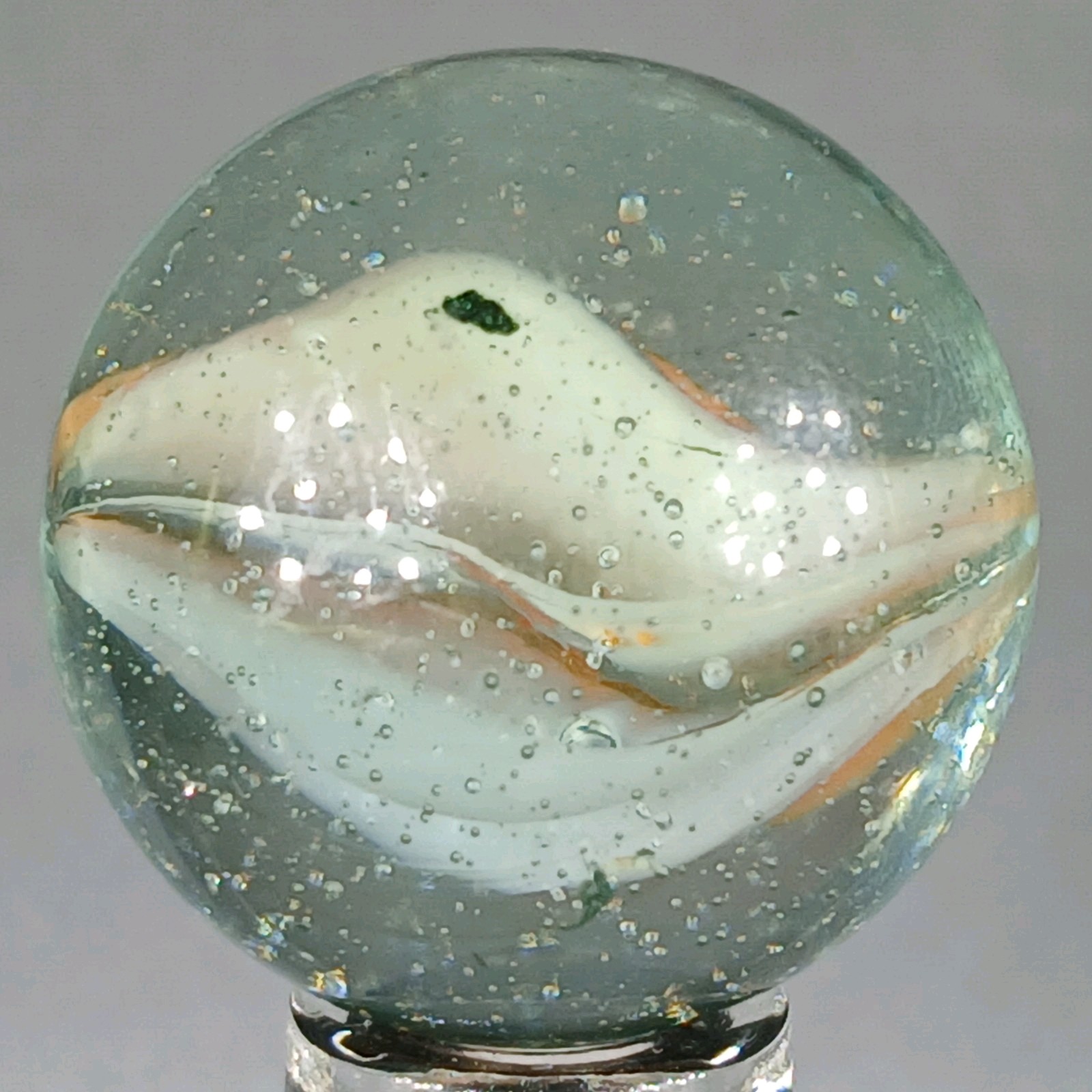 Large Vintage Tri-Color Hybrid Cat’s Eye Marble .99 Inches Near-Mint Condition