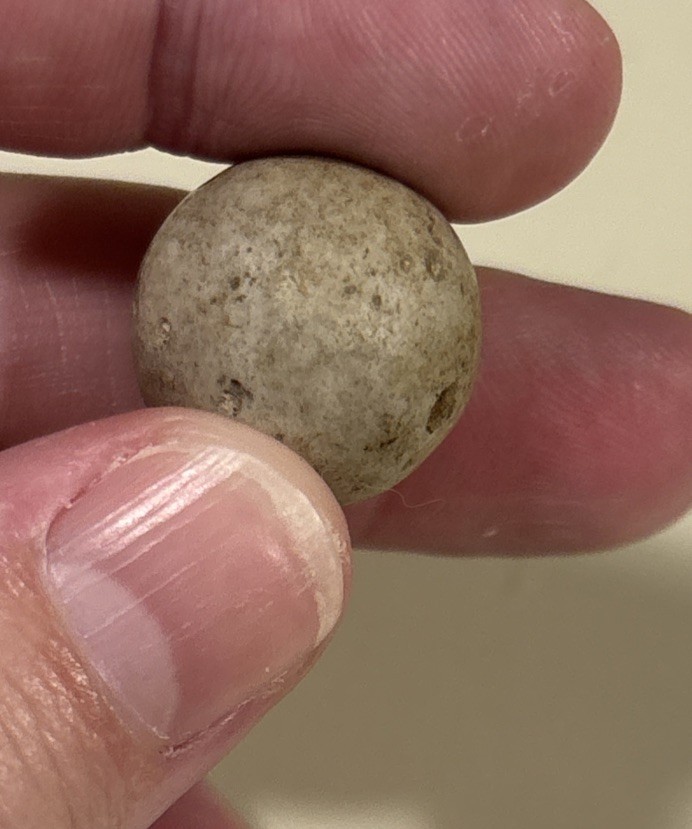 Antique 19th Century French Clay Marbles Lot Of 2