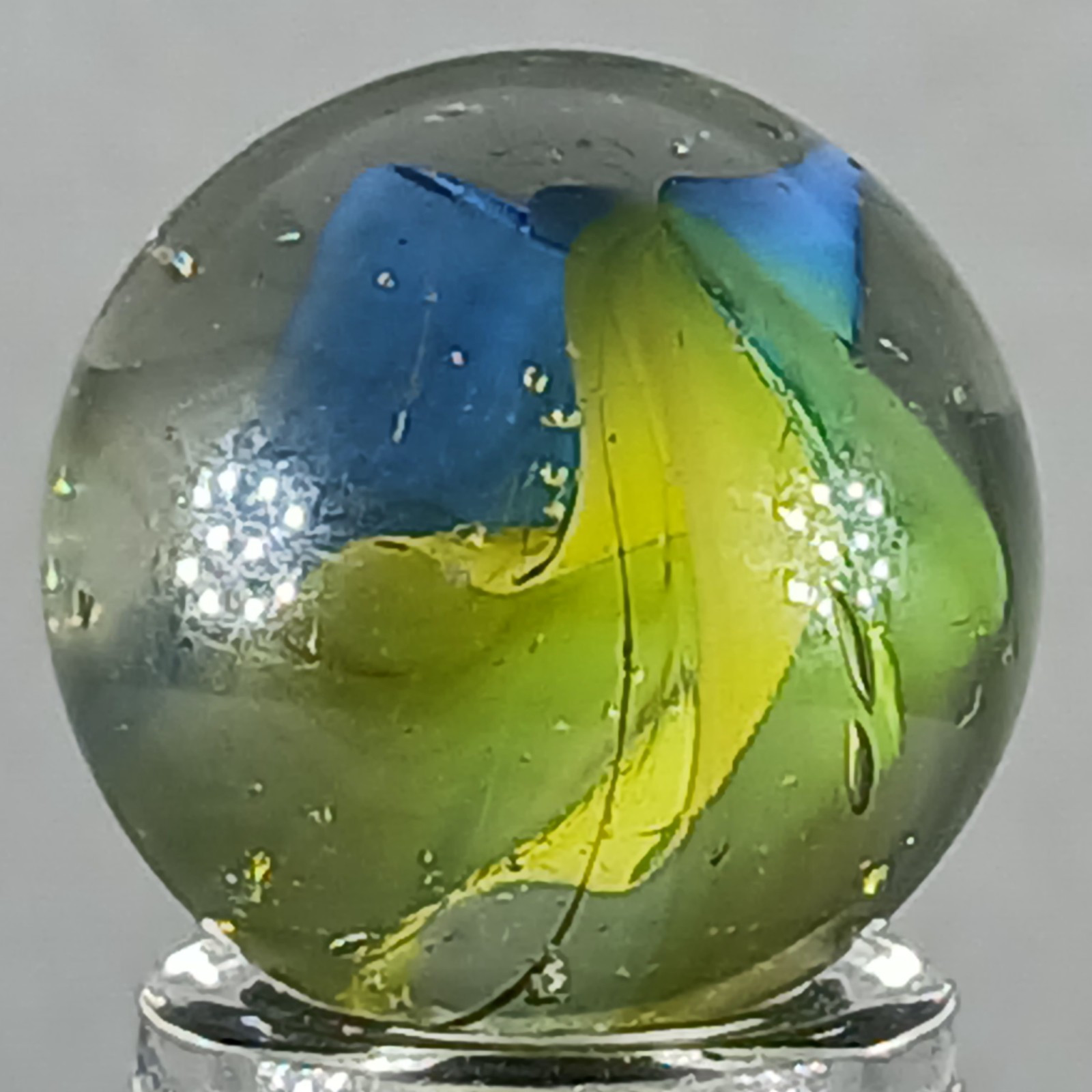 Vintage Tri-Color Hybrid Cat’s Eye Marble .62 Inches Near-Mint Condition