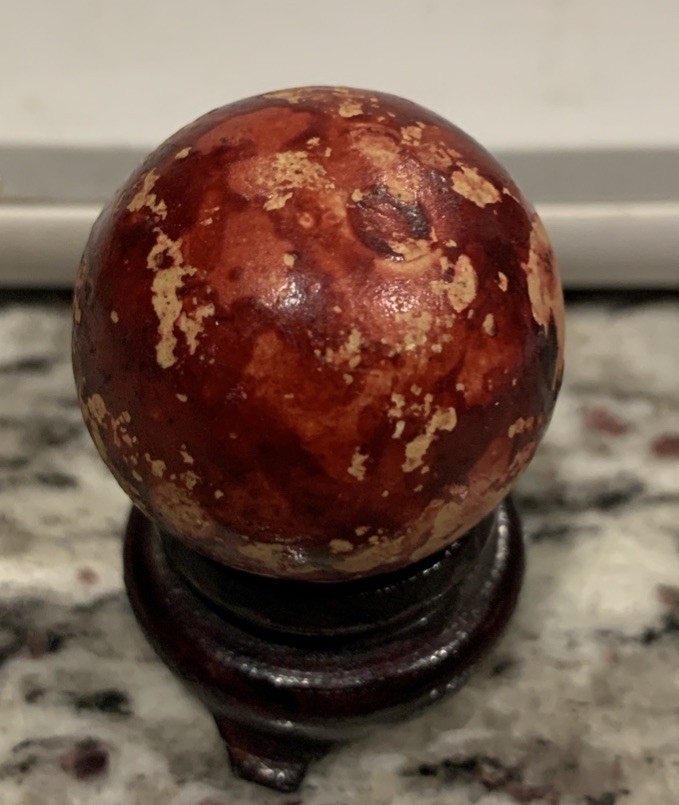 Rare Antique Red Bennington Handmade German Marble 25mm /.64