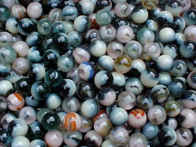 100 MIXED JABO UV REACTIVE GLASS MARBLES . $54.99