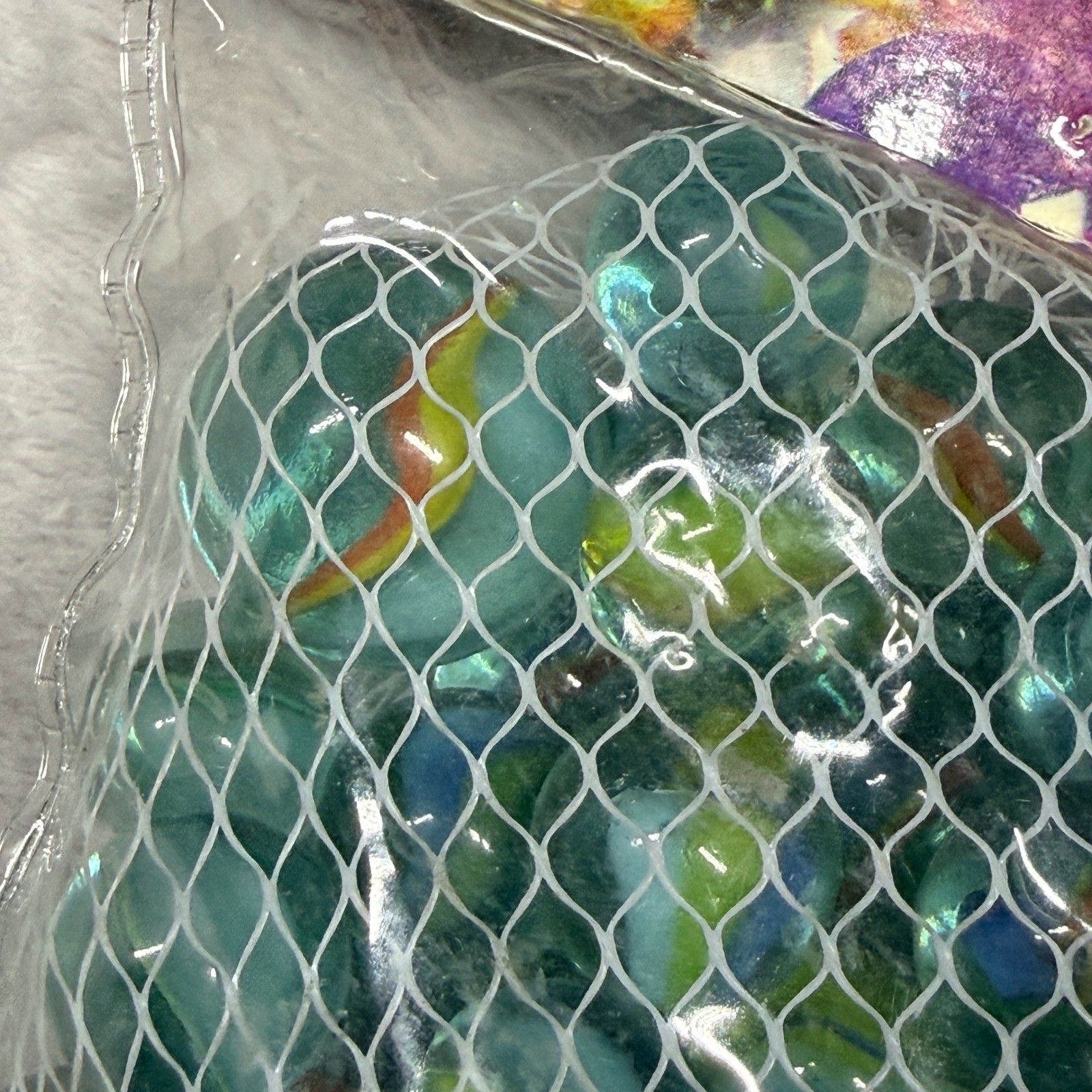 Unbranded Marbles Toy Set Kids 102ct Multicolor Glass Game Mesh Bag New
