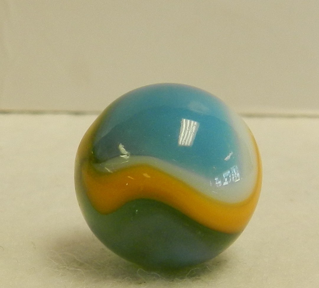 #21035m Beautiful Peltier Glass Swirl Marble .69 Inches NM