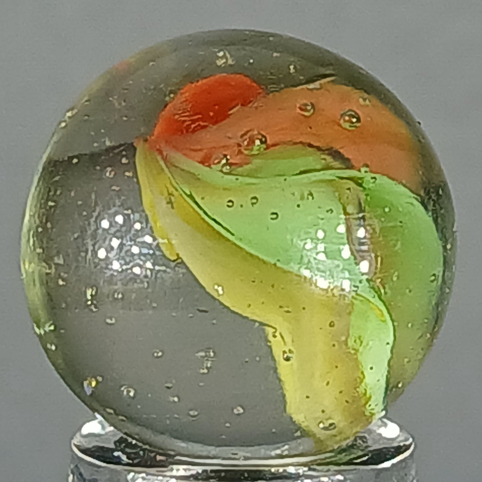 Vintage Tri-Color Hybrid Cat’s Eye Marble .62 Inches Near-Mint Condition