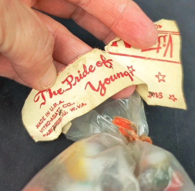 Vintage Vitro Agate Co Original Packaging Marbles Pride Of Young Americans