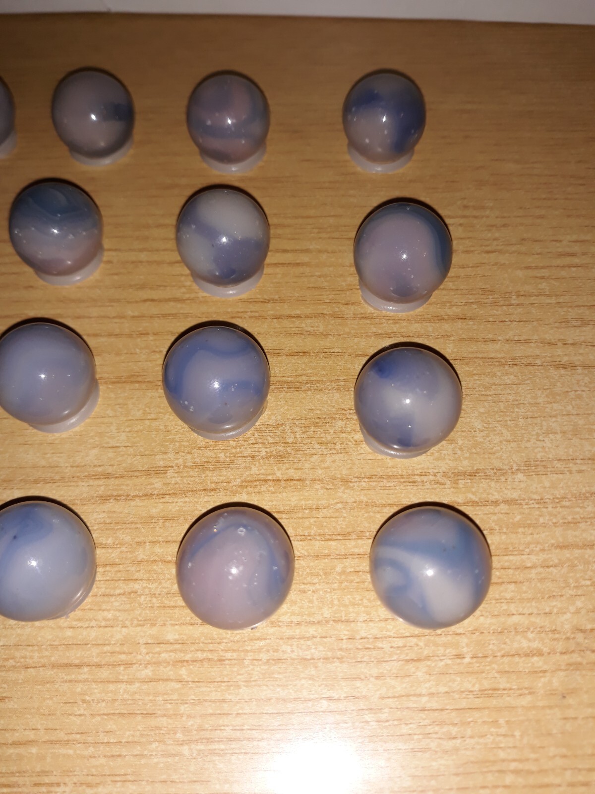 Jabo 20 Fenton Burmese Glass UV Reactive Marbles Florescent Uranium Ultraviolet