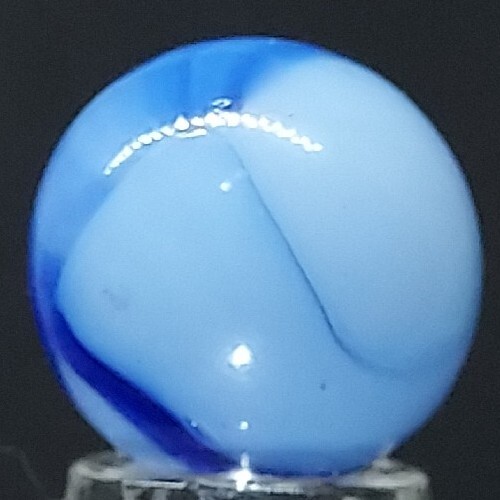 Vintage Peltier Glass Co. “Rainbo” Marble 5/8 Inch Size Near-Mint Condition