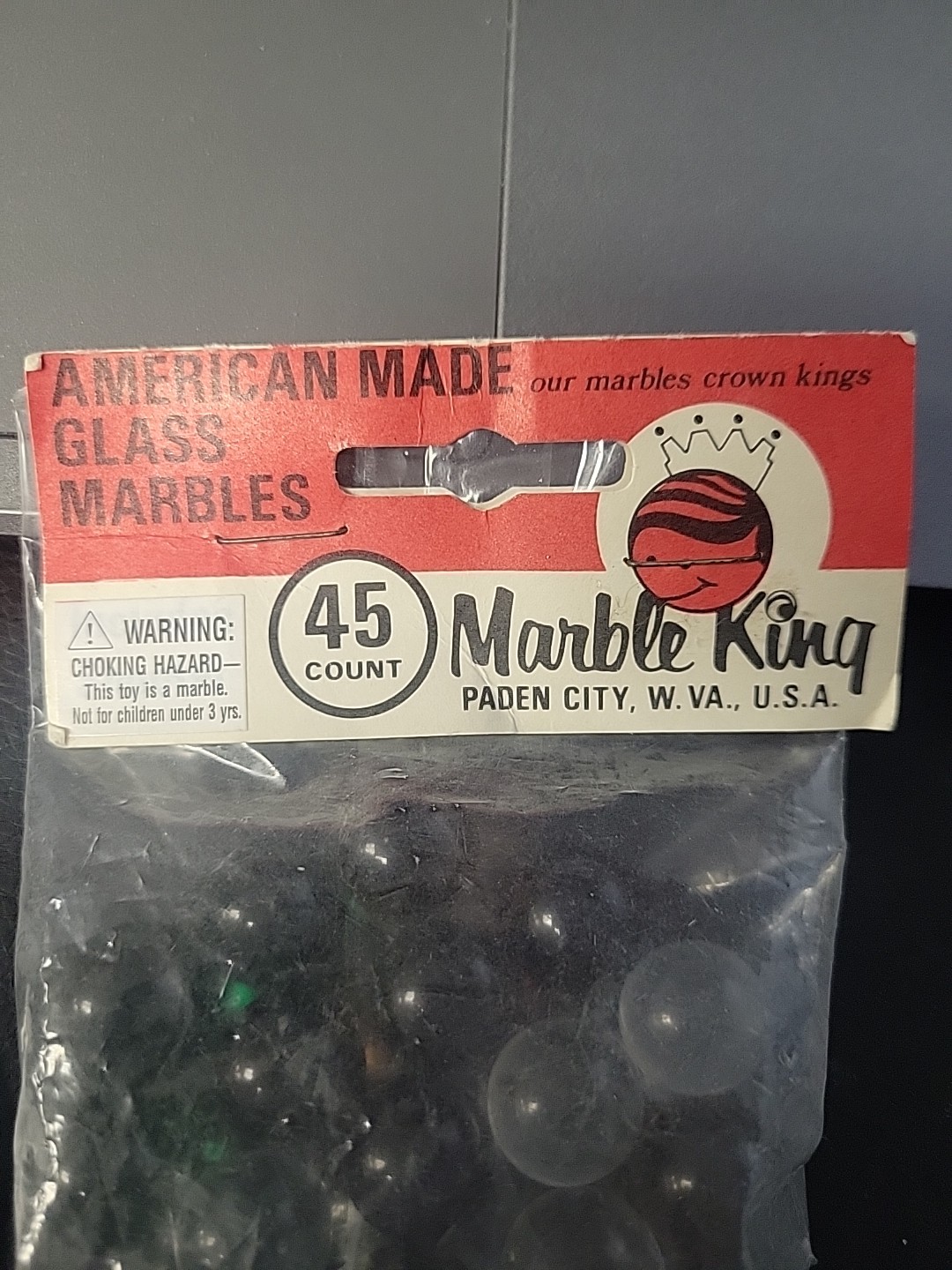 1 Set Marble King Solid Color Marbles American Made Glass 45pcs