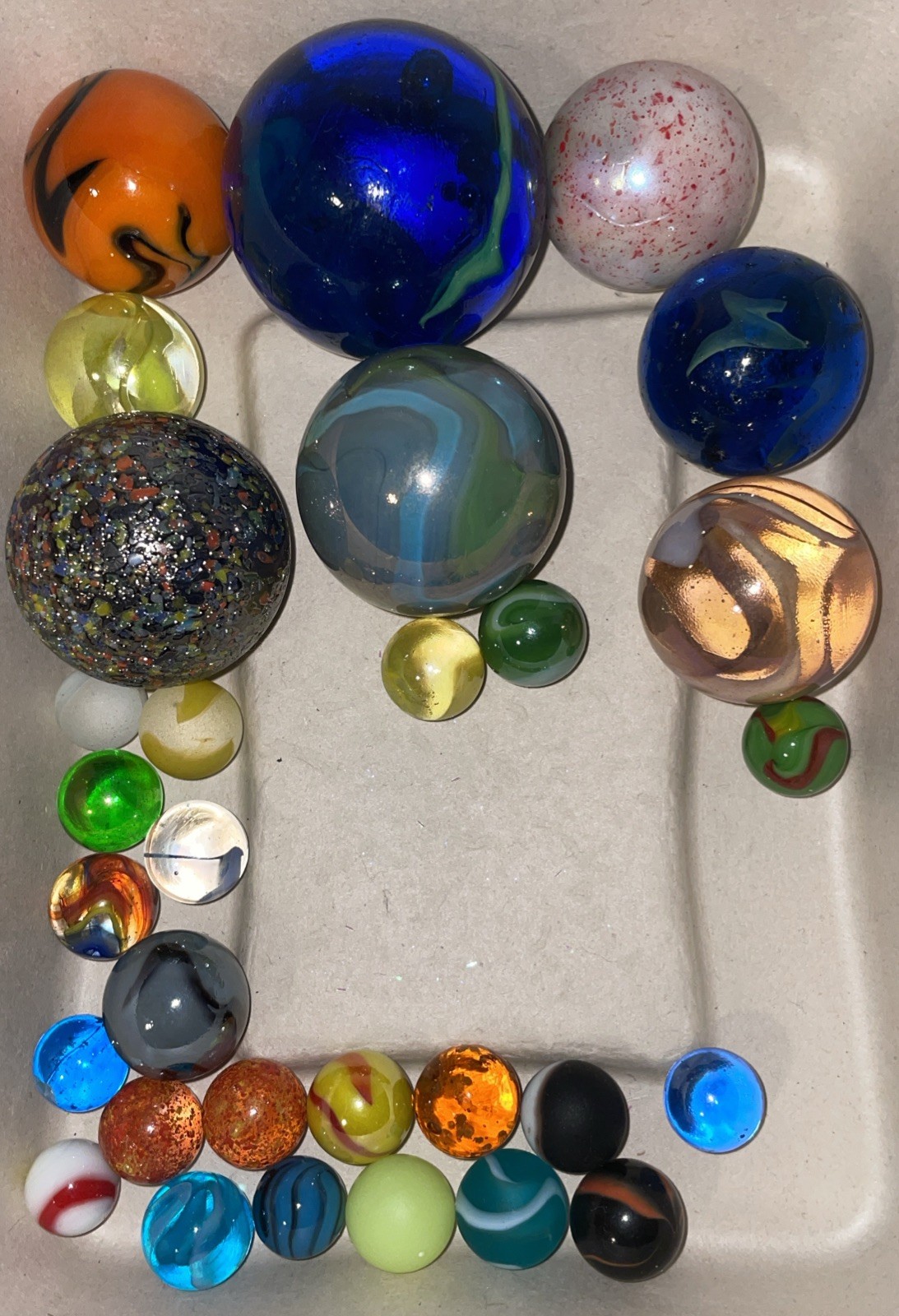 4.5 Lbs of Marbles Lot Assorted Four And A Half Pounds Marble mixed collection