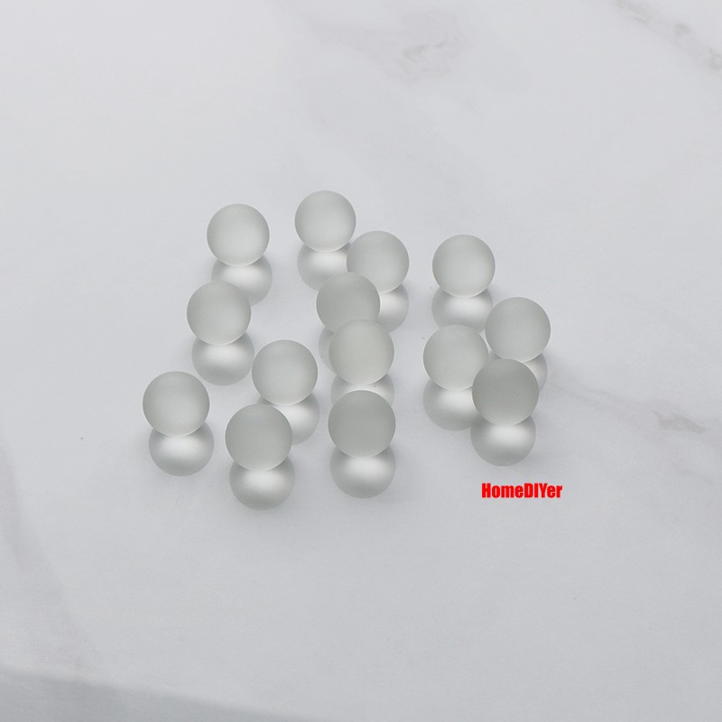 6mm-30mm Frosted Coloured Glass Beads Round Balls Toys Fish Tank Vase Decoration