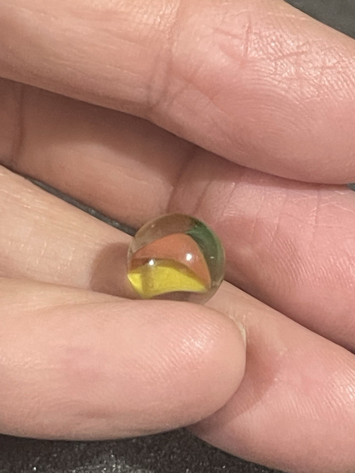 Vitro Agate 7/16″ PEEWEE Cat’s Eye Marble – 3-Vane Tri-Lite – MINT 9.5..TM1467