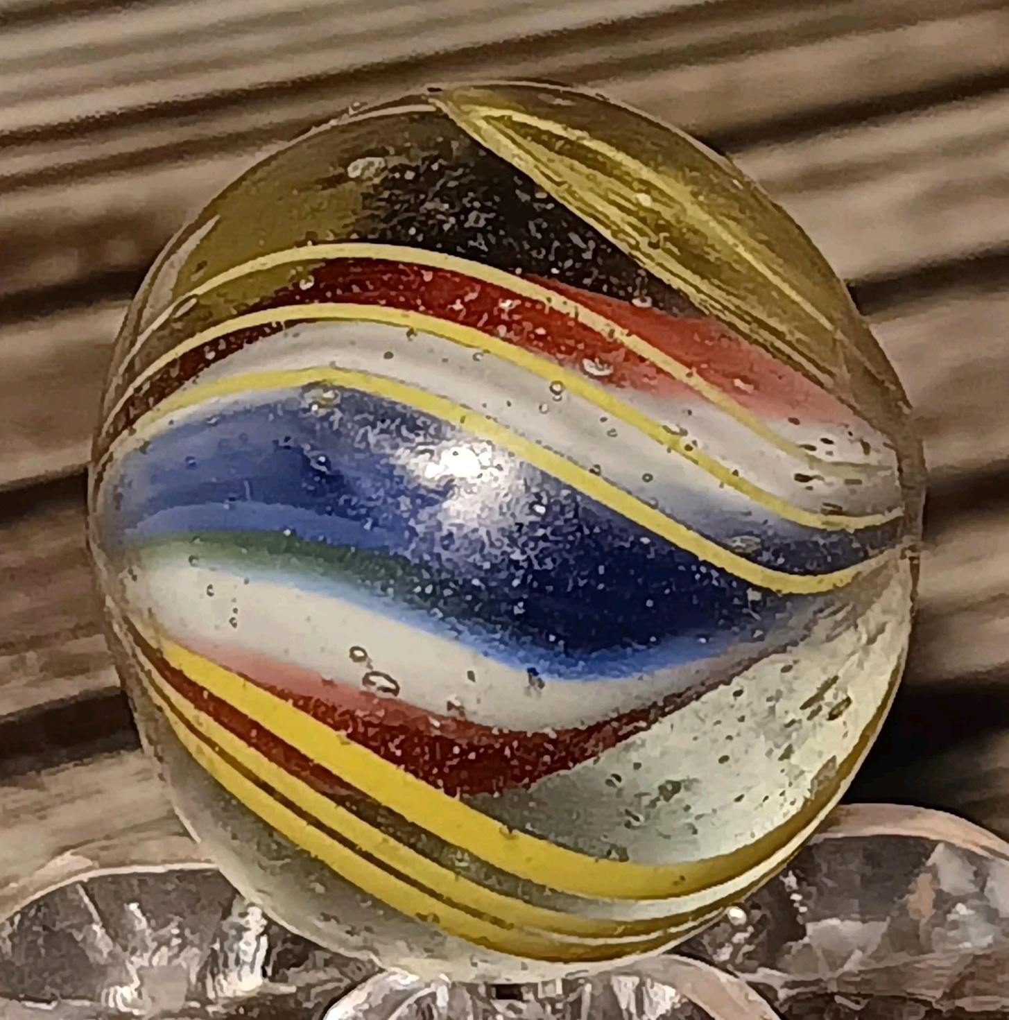 German Solid Core Swirl Marble. .72″ Nm(-). Antique Handmade Marble.
