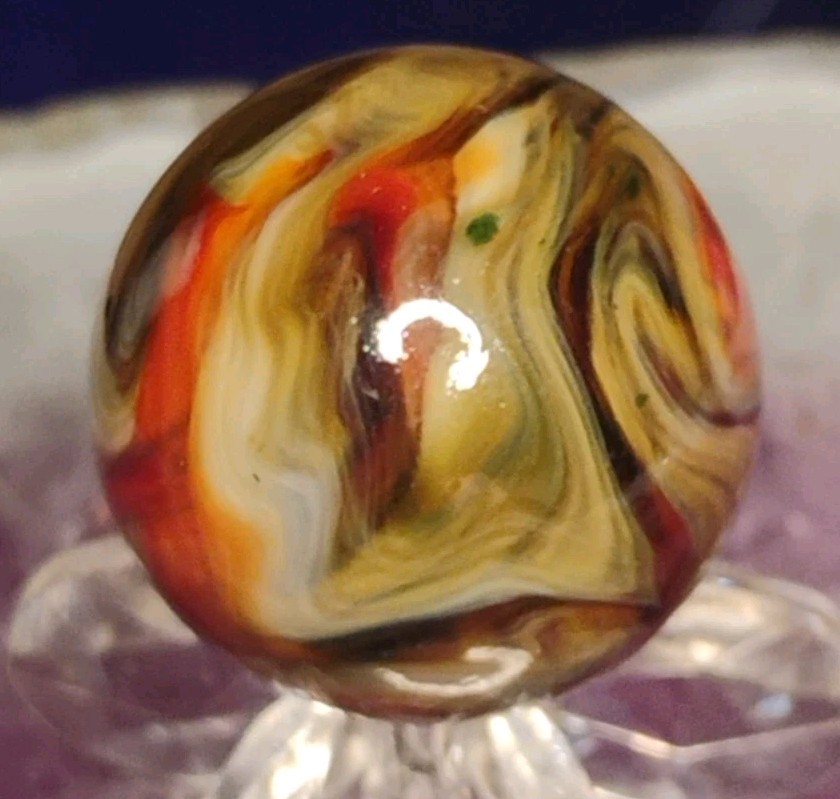 .72″ JABO/D.A.S. MARBLES💥GREEN AV. SWIRL TOYS MINT