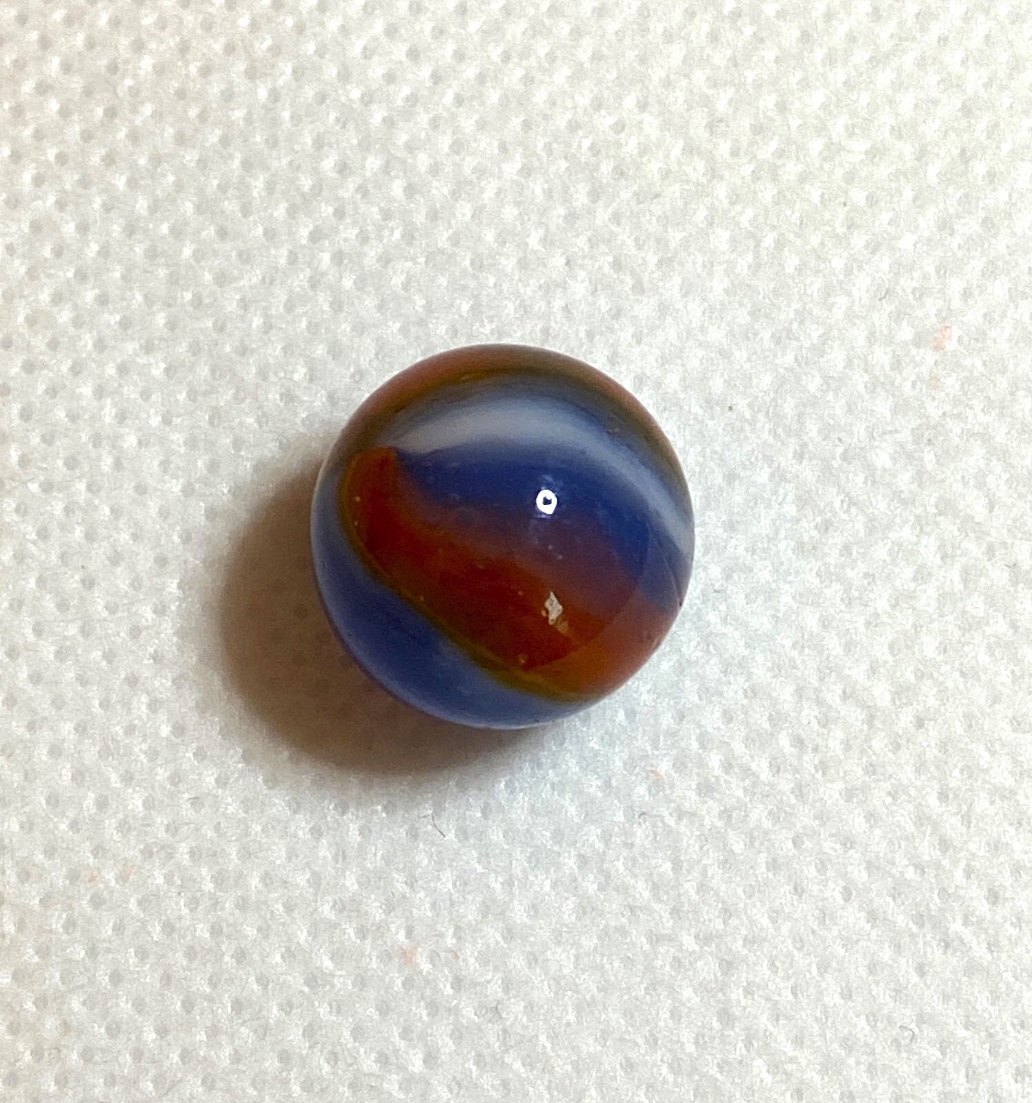 #9 PELTIER MARBLE HYBRID RAINBO BLENDED SPIDERMAN BURNT COLORS .60″ NM+/- MX128