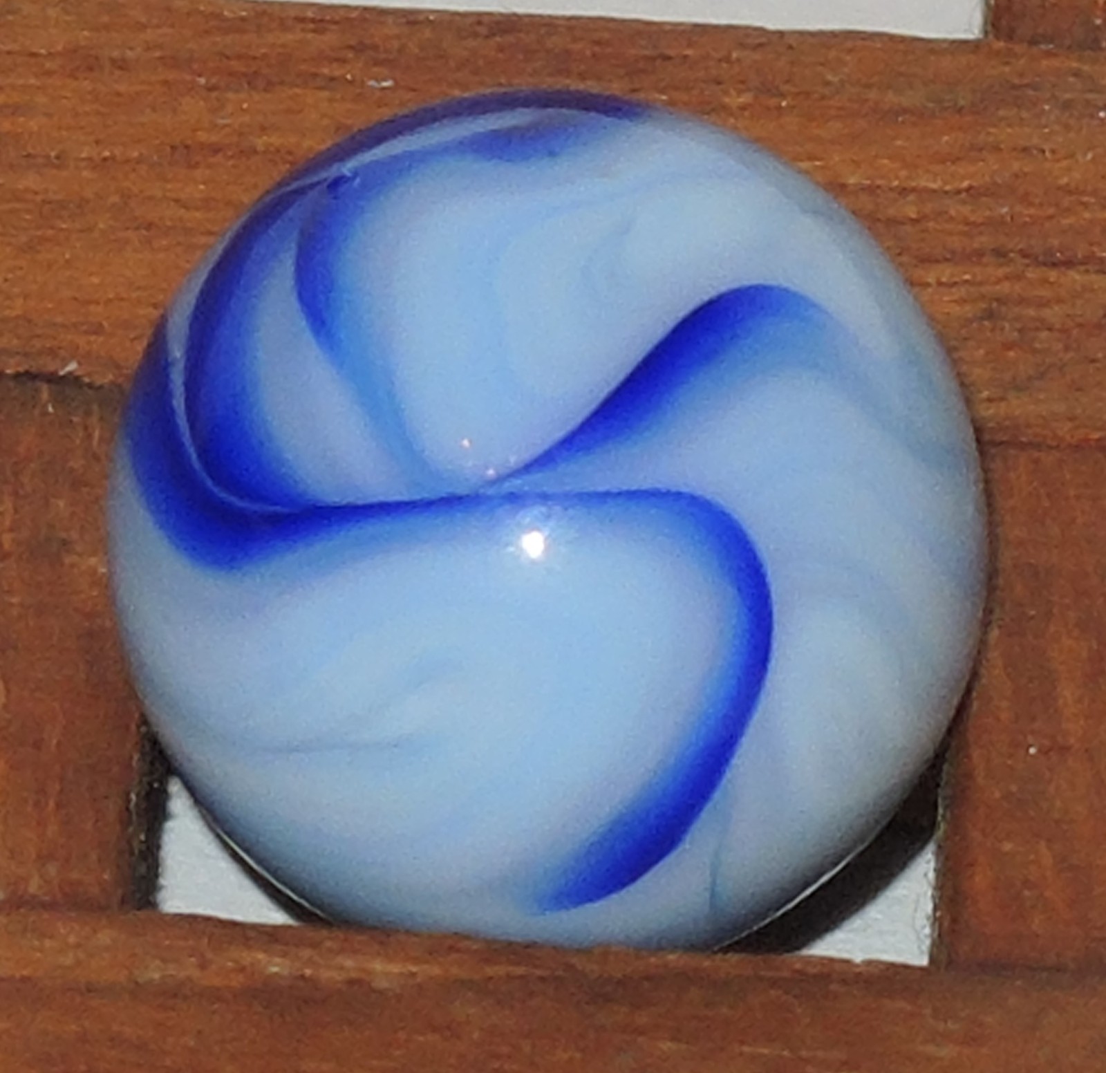 17/32” Killer Busy Ravenswood Blue Raven Flames & Swirls Marble