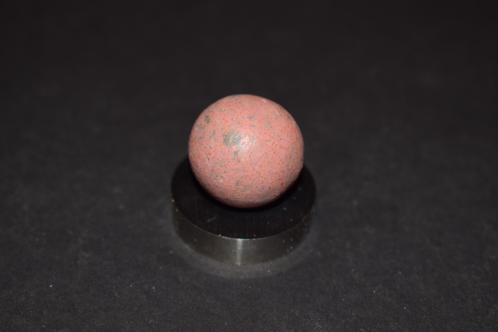 Antique Victorina Era 1800’s Pinkish Colored Hard Clay Marble Size .765″=49/64″