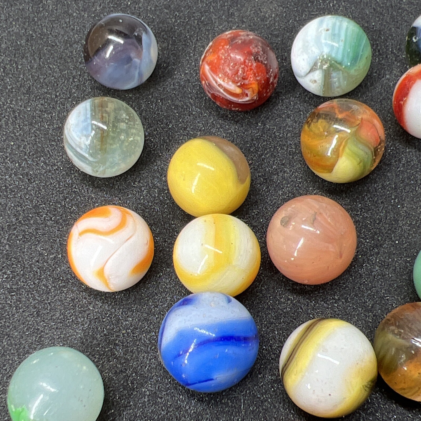 Vintage Akro Agate Peltier Christensen Glass Swirl Marble (30 Lot) Great Lot!