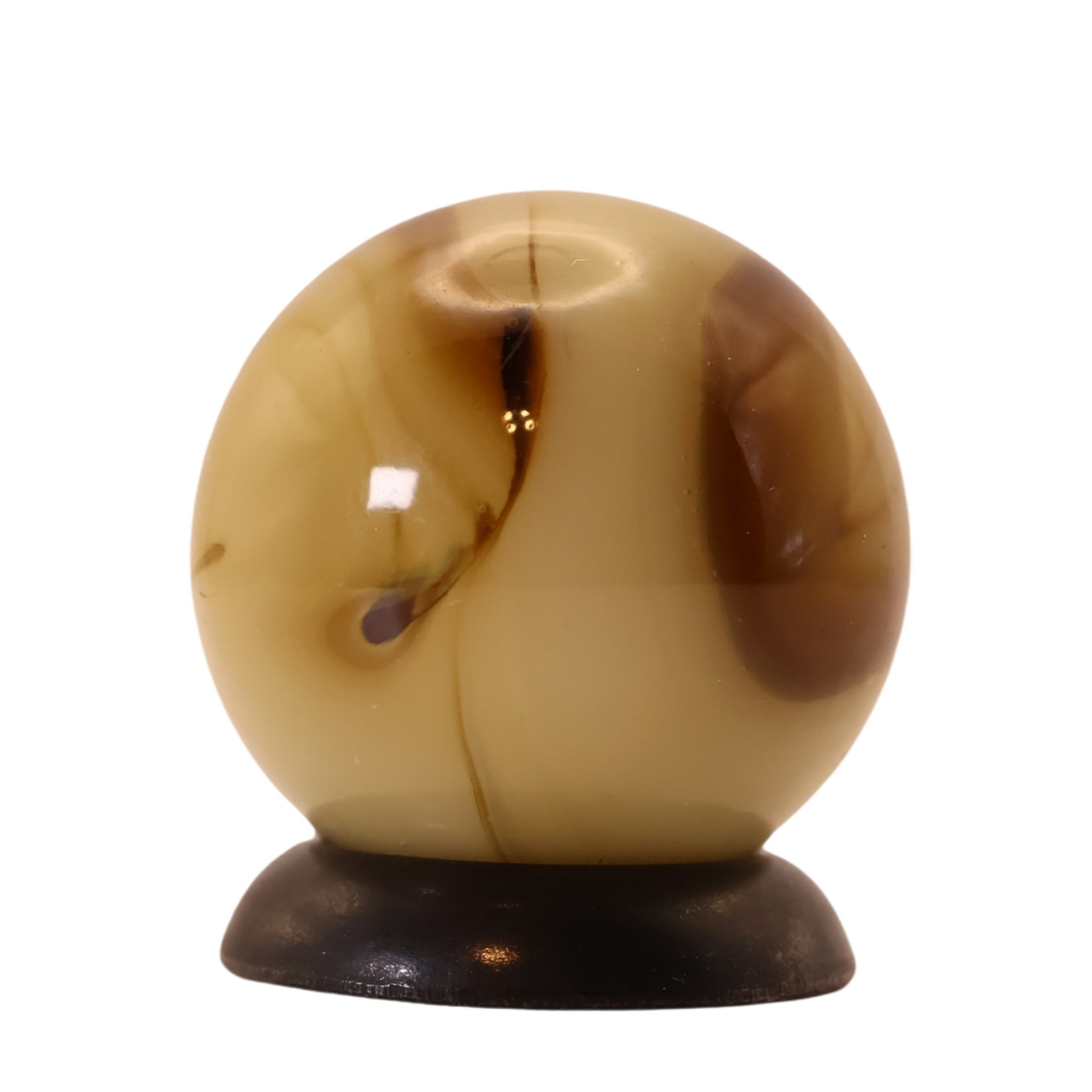 5/8″ Swirl Marble w/drizzle tan & brown NM+