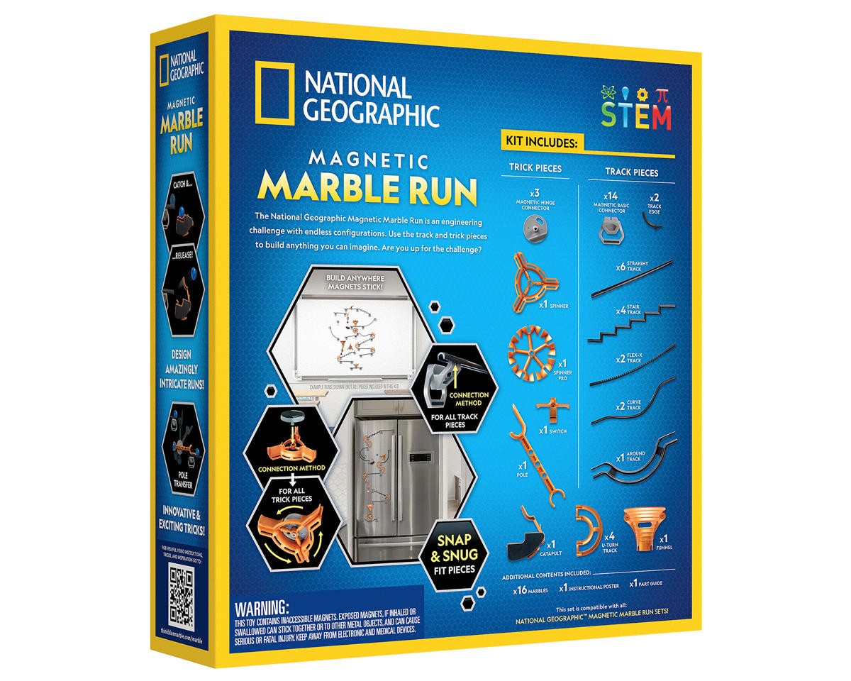 Blue Marble National Geographic Magnetic Marble Run Set [DWDRTMRMAG60]