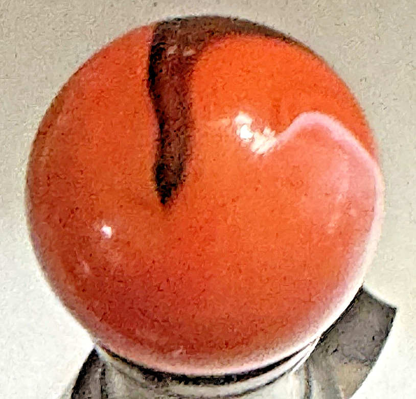 RARE Peltier Patch Swirl 1″ Transitional MARBLE | Orange Cadmium UV