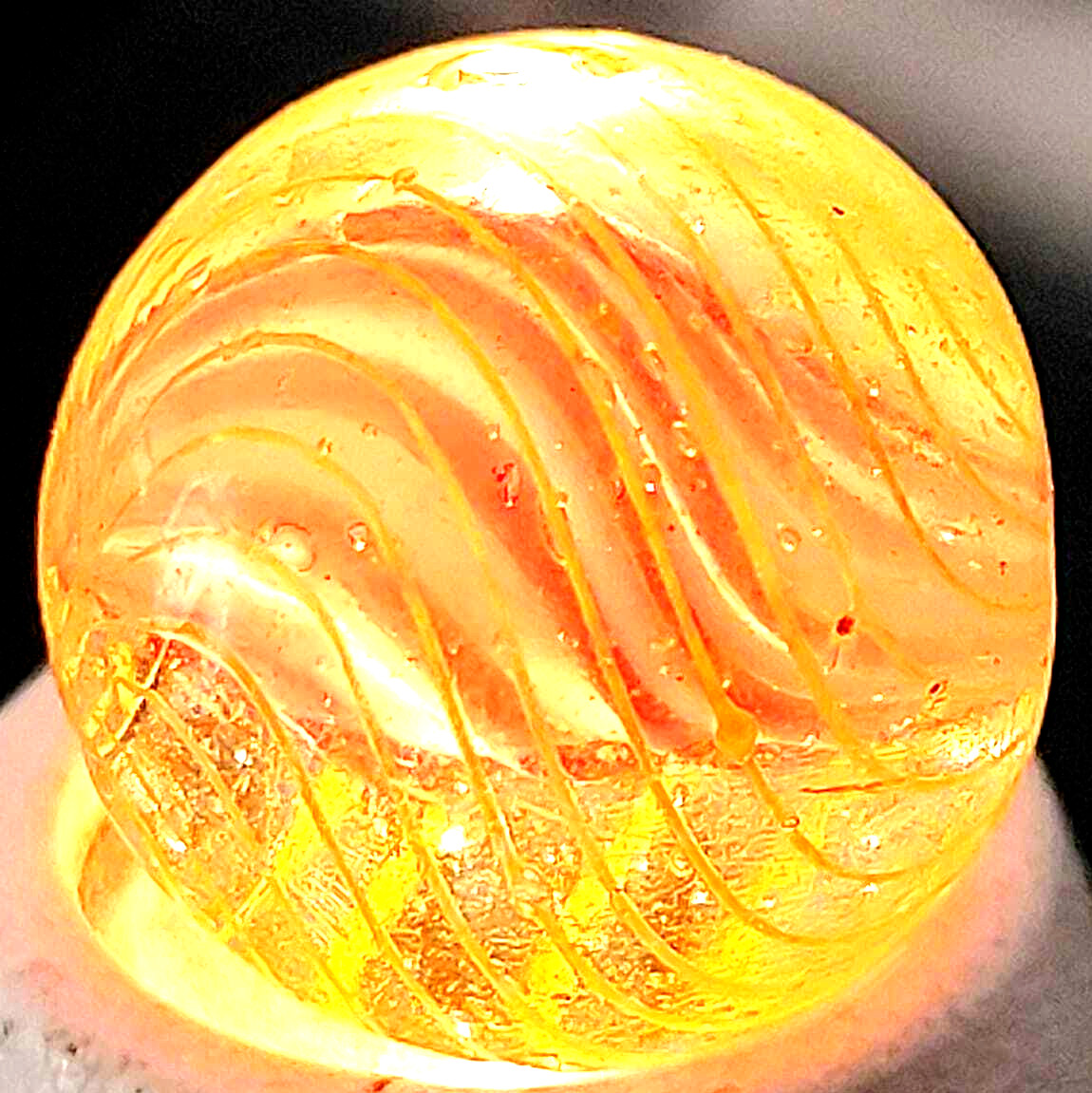 OLD SAME CANE 0.74″& 0.525″SOLID CORE PEPPERMINT WITH YELLOW CAGE &YELLOW BASE