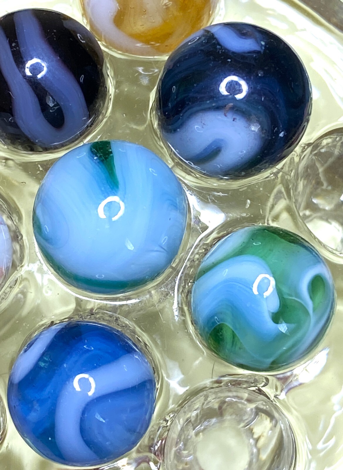 HTF LOT 7 VINTAGE RARE CHAMPION/HEATON/VITRO AGATE NM+/- ~VARI” 4B/15