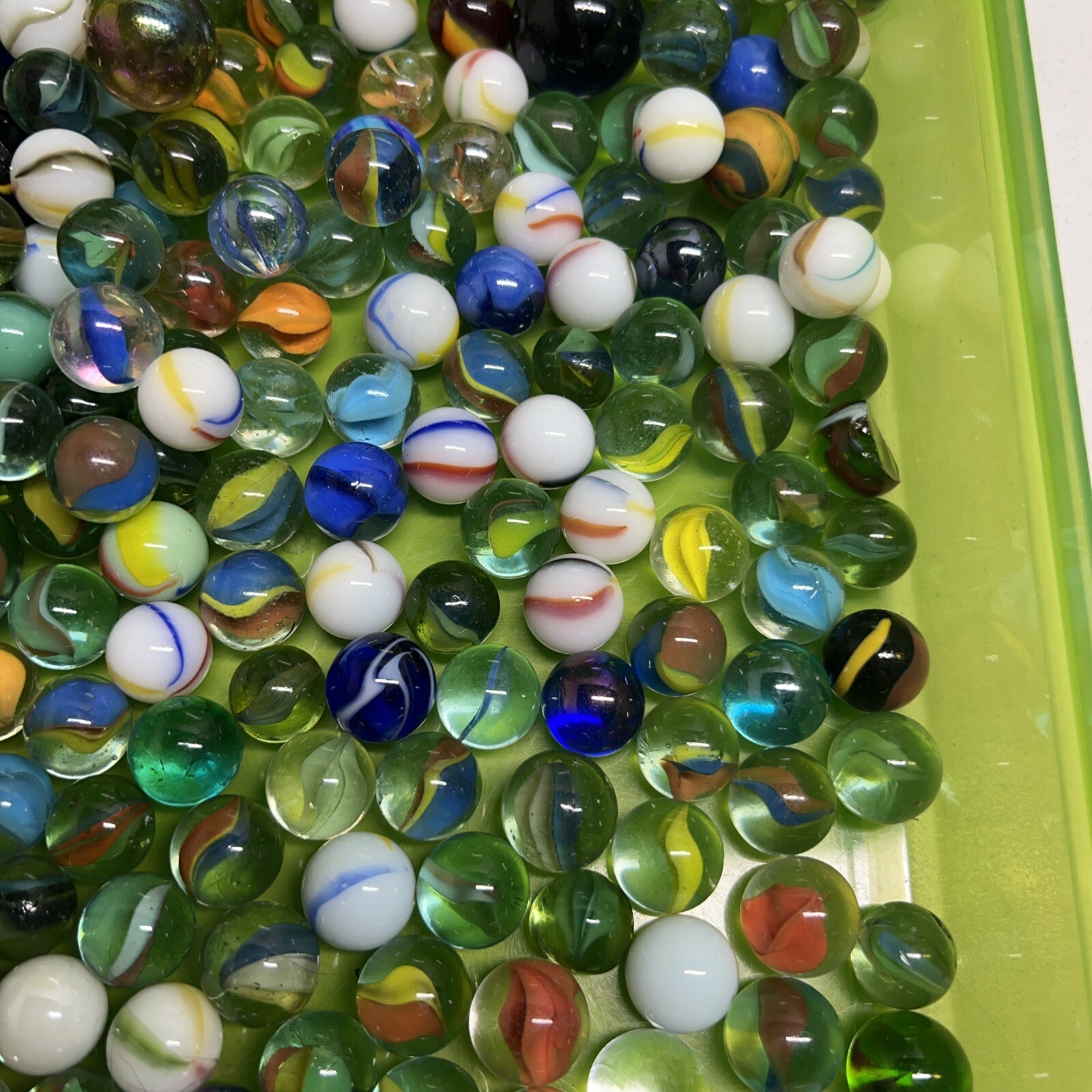 ESTATE FINDS Marbles Large Variety Lot Great Pieces Unsearched See Pictures 7lbs
