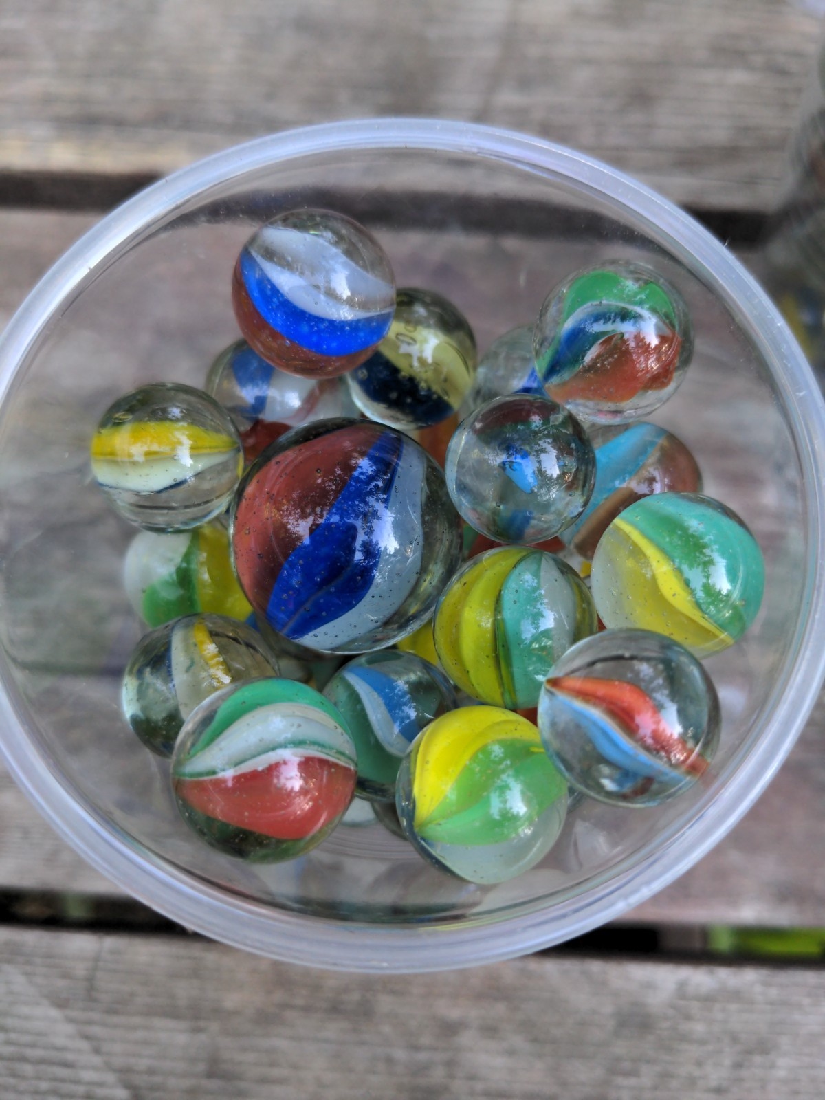 VTG Marbles Lot Cats Eye Mixed 50 pcs Lot Glass Swirl Multicolor 1/6