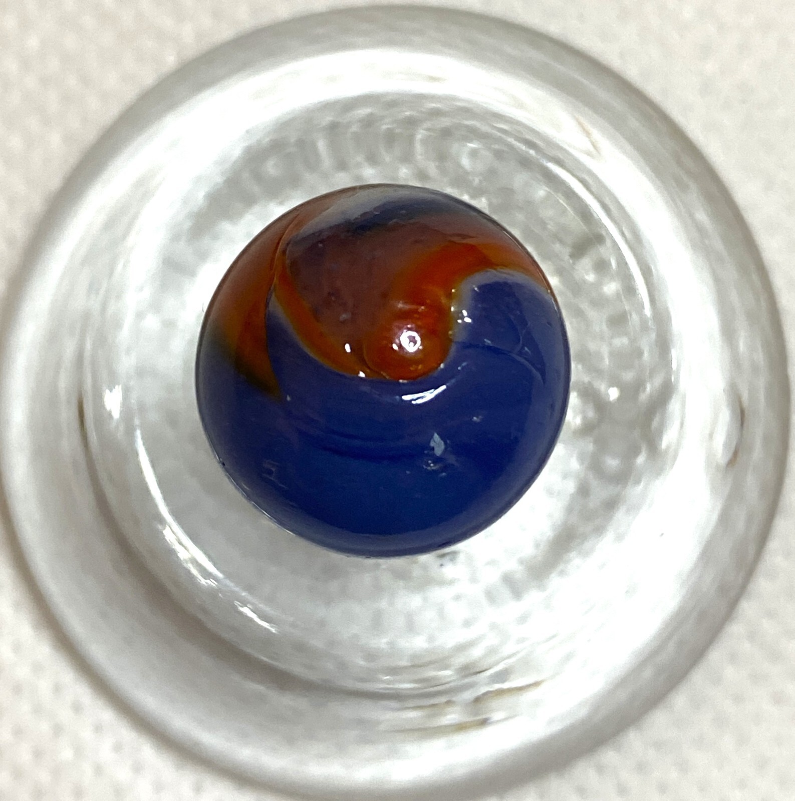 #7 PELTIER MARBLE HYBRID RAINBO BLENDED SPIDERMAN BURNT COLORS .62″ NM+/- MX126