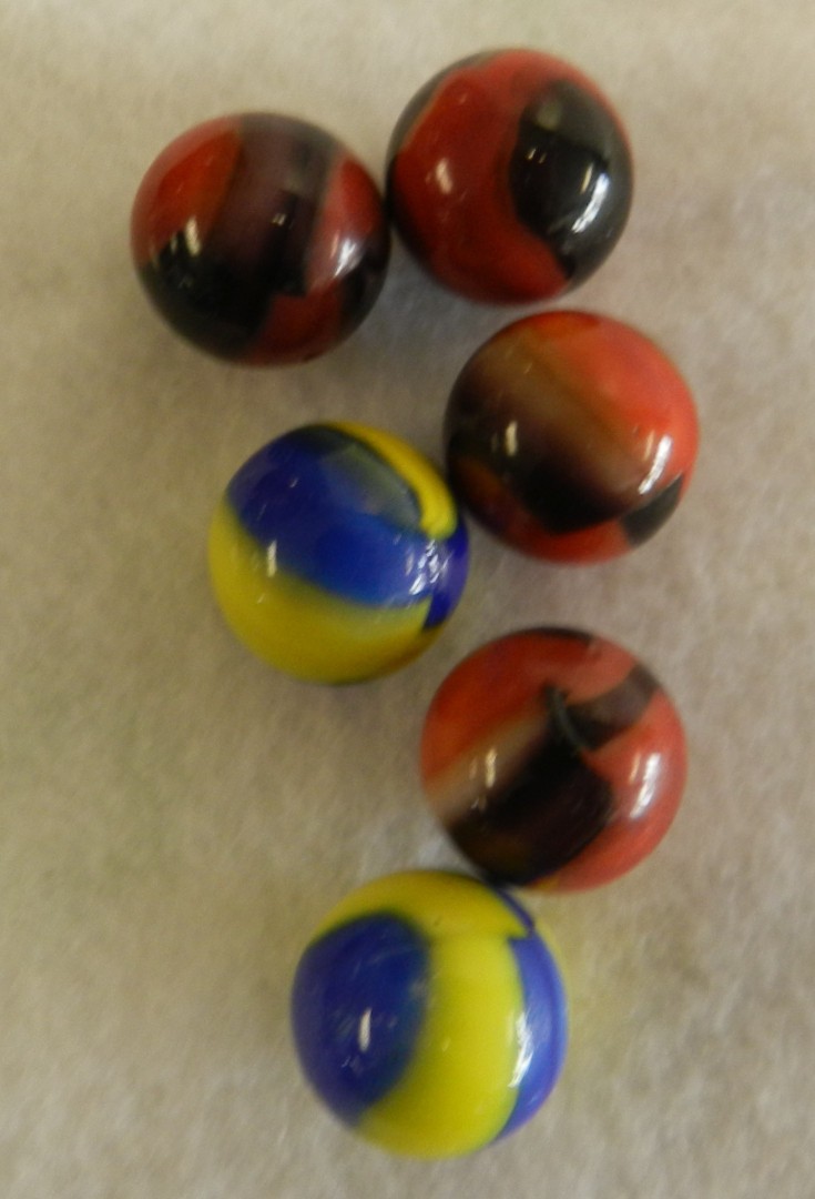 #20848m Vintage Group of 6 Marble King Marbles