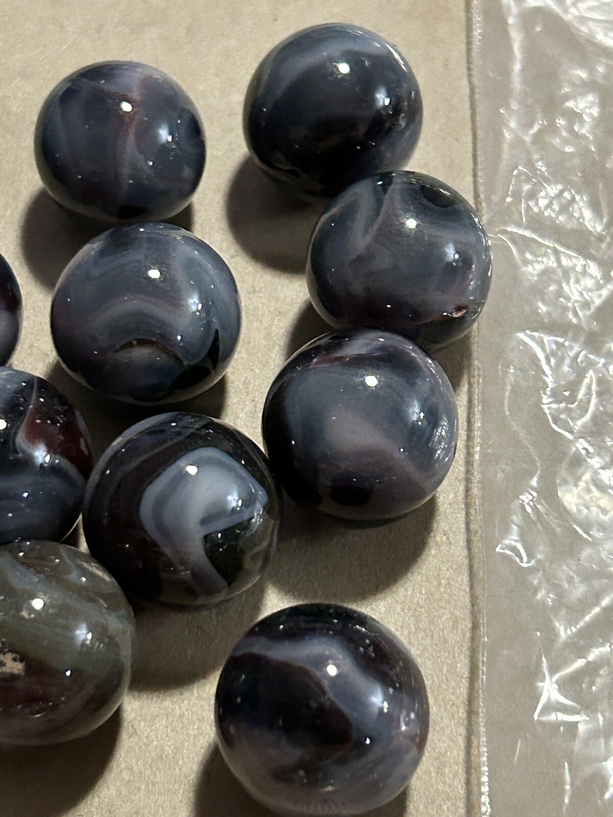 Vintage Marbles Lot Of 15 Large Unique Colors Lot 307