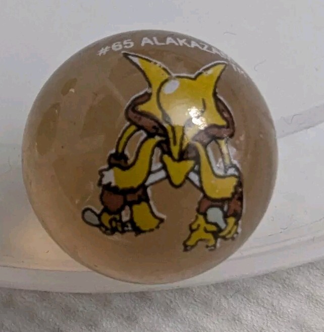 Vintage ToyBiz Pokemon Marble #65 Alakazam