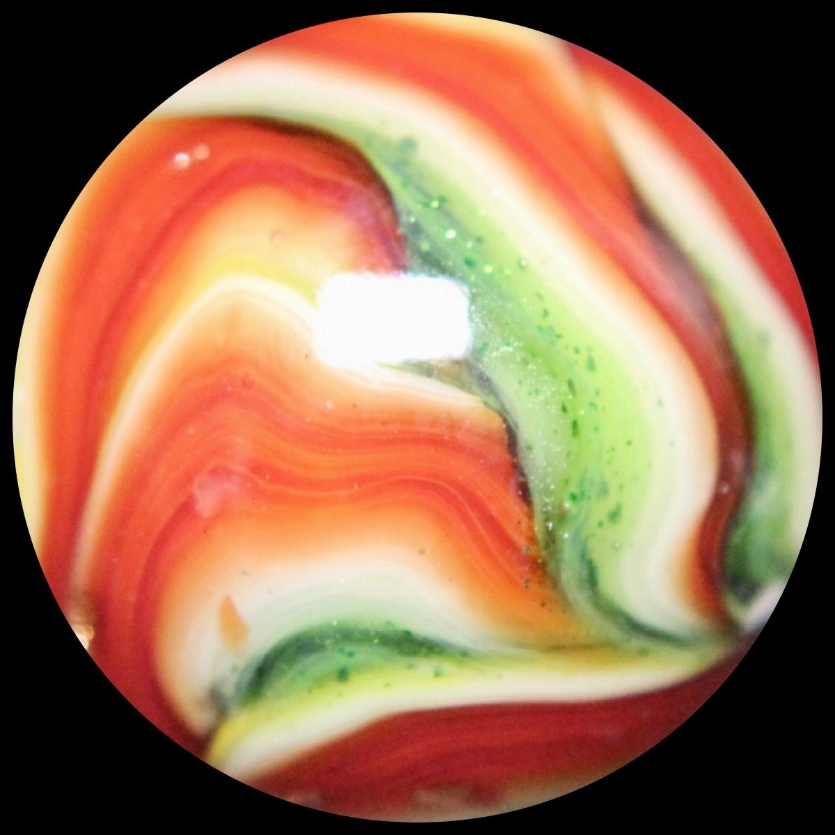 JABO Indian Summer Collector Series: Red, Green & Yellow Stoplight Flames Guinea