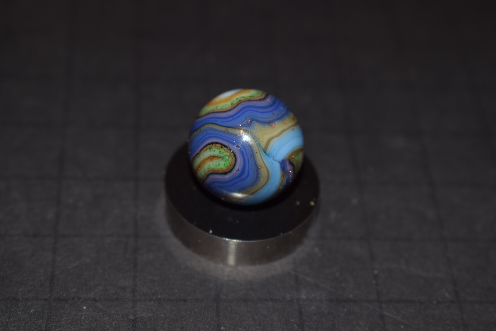 JABO/DAS Buddys Run Adventure Swirl Toy Marble Size .734″=47/64″ =18mm Mint