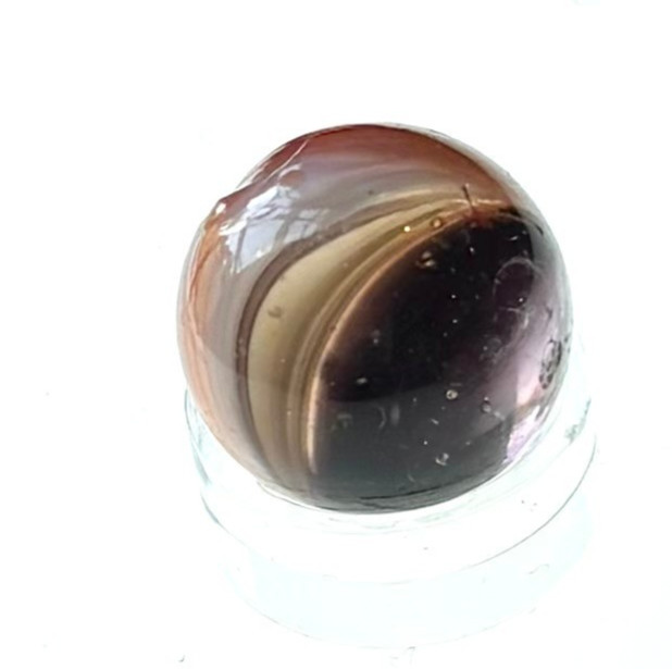 VTG Glass Marble Maybe Master Tiger Eye? Approx. .62″ Very Chipped! #21 As Is