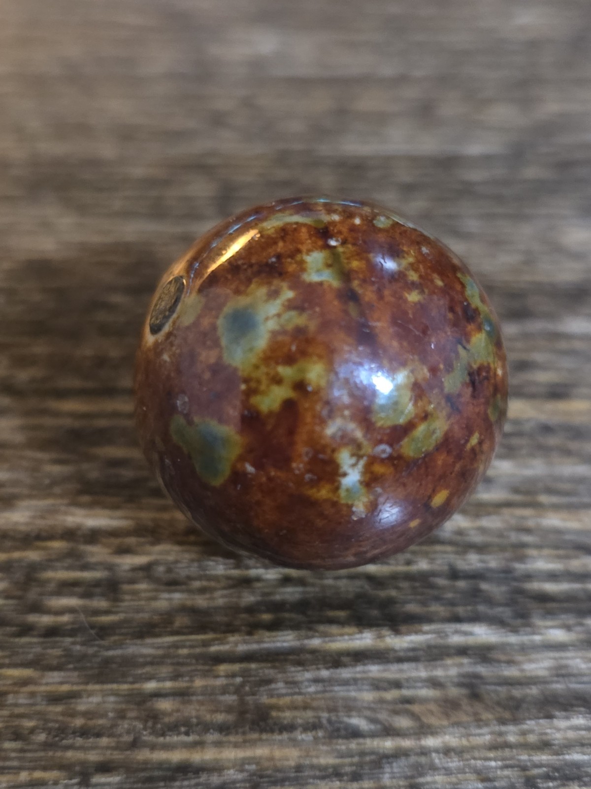 Antique Bennington Victorina era Clay Toy Marble .91 Inch