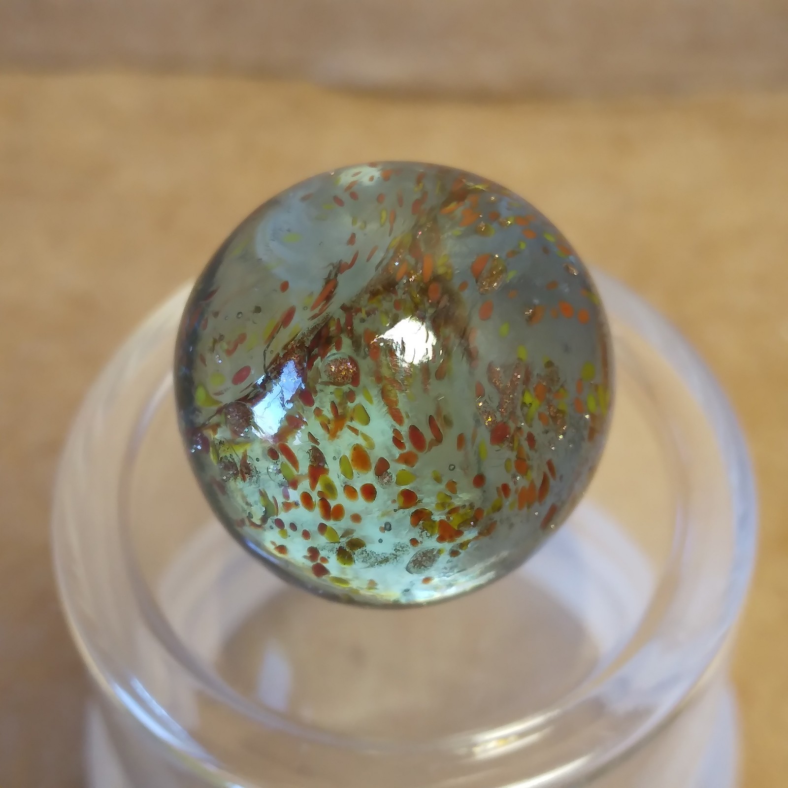 .60″ Marble- Vacor Jabo Christensen- Frit, Lutz, Glows- Guinea Atmosphere Style?