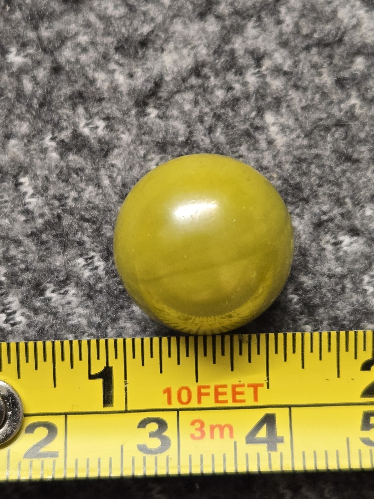 Vintage CAC Rare Yellow Pearl Swirl Christensen Marble