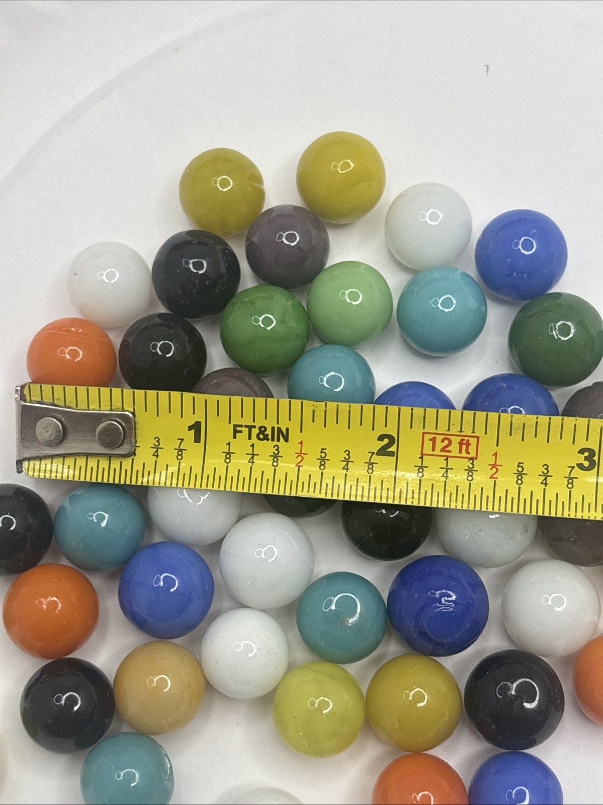Vintage Bright Color Glass Marbles Lot of 50 Peewee Size Z