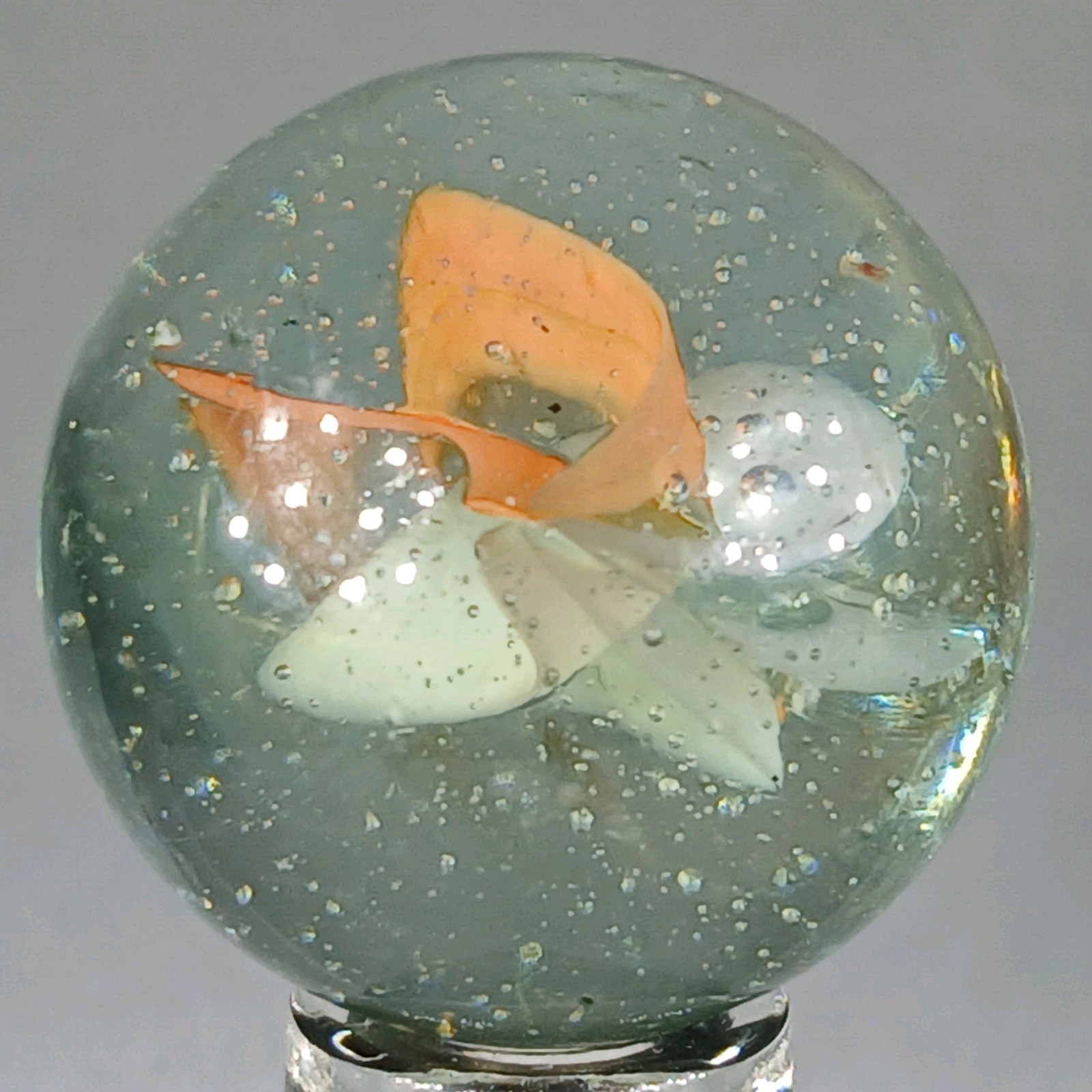 Large Vintage Tri-Color Hybrid Cat’s Eye Marble .99 Inches Near-Mint Condition