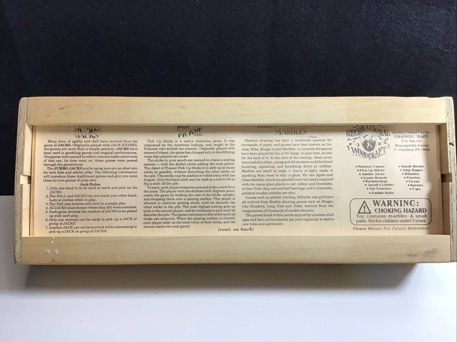 Authentic American Pastimes Collection Channel Craft Fun Made In The USA